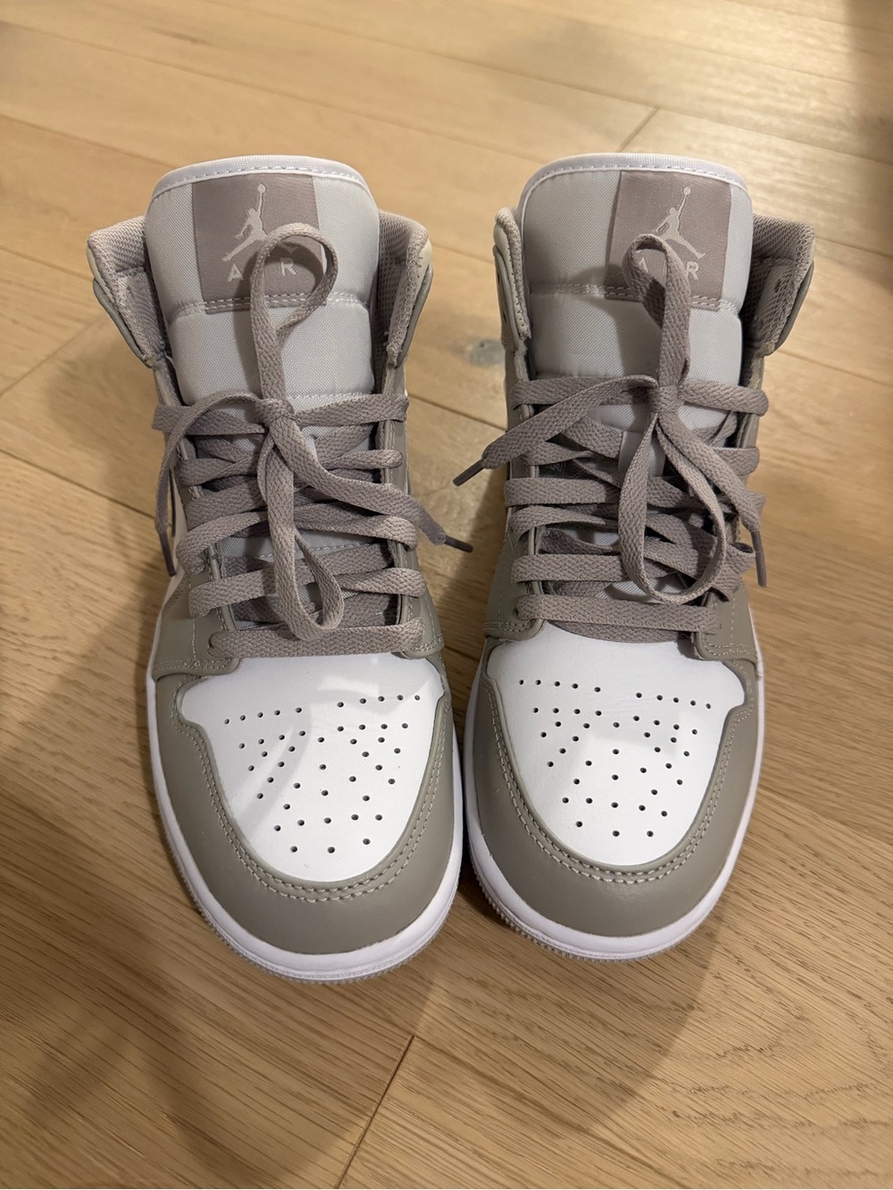 Nike Air Jordan 1 Mid Sneakers in College Grey